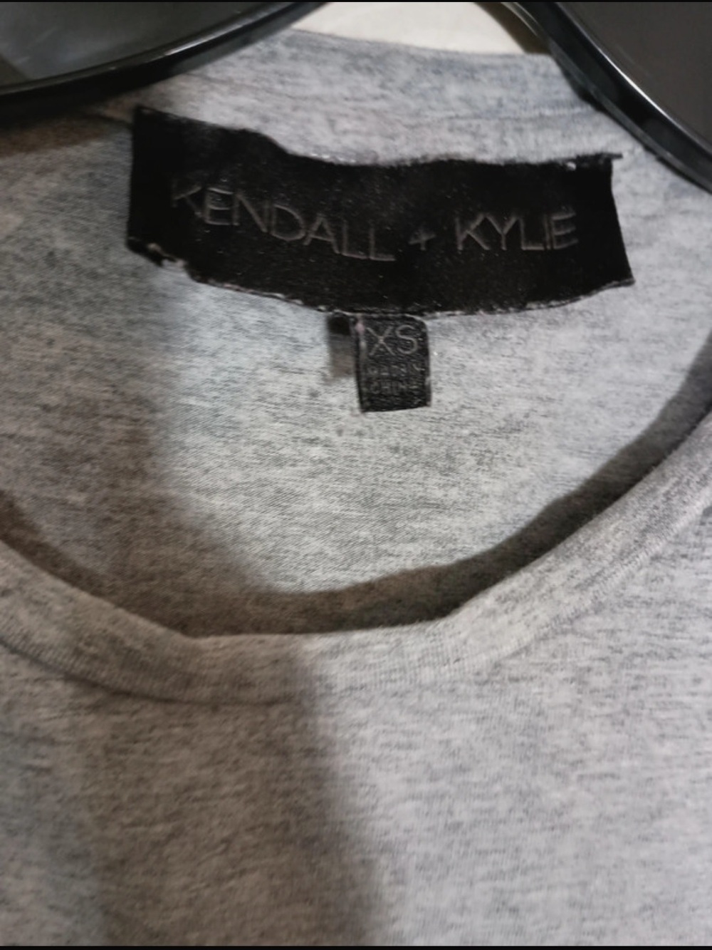 Kendall & Kylie Light Heather Gray Crewneck Tee
